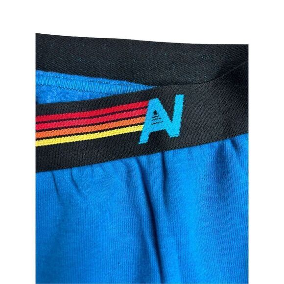 Aviator Nation Logo Stripe Sweatpants Caribbean Blue Women's Large -SOLD OUT ONL - Picture 3 of 10